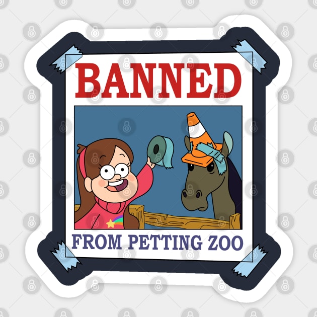 Banned From Petting Zoo Sticker by RobotGhost